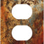 Cubiertas enchufes textura oxidada placa interruptor luz dúplex