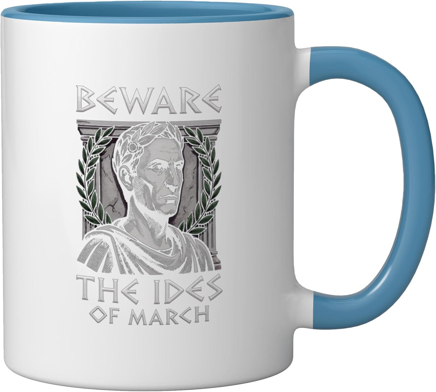 Taza Cerámica Julio César Idus de Marzo Azul/Blanco