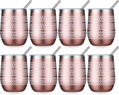 8 Tazas Acero Inox Aislantes con Mensaje Oculto Regalo Navidad