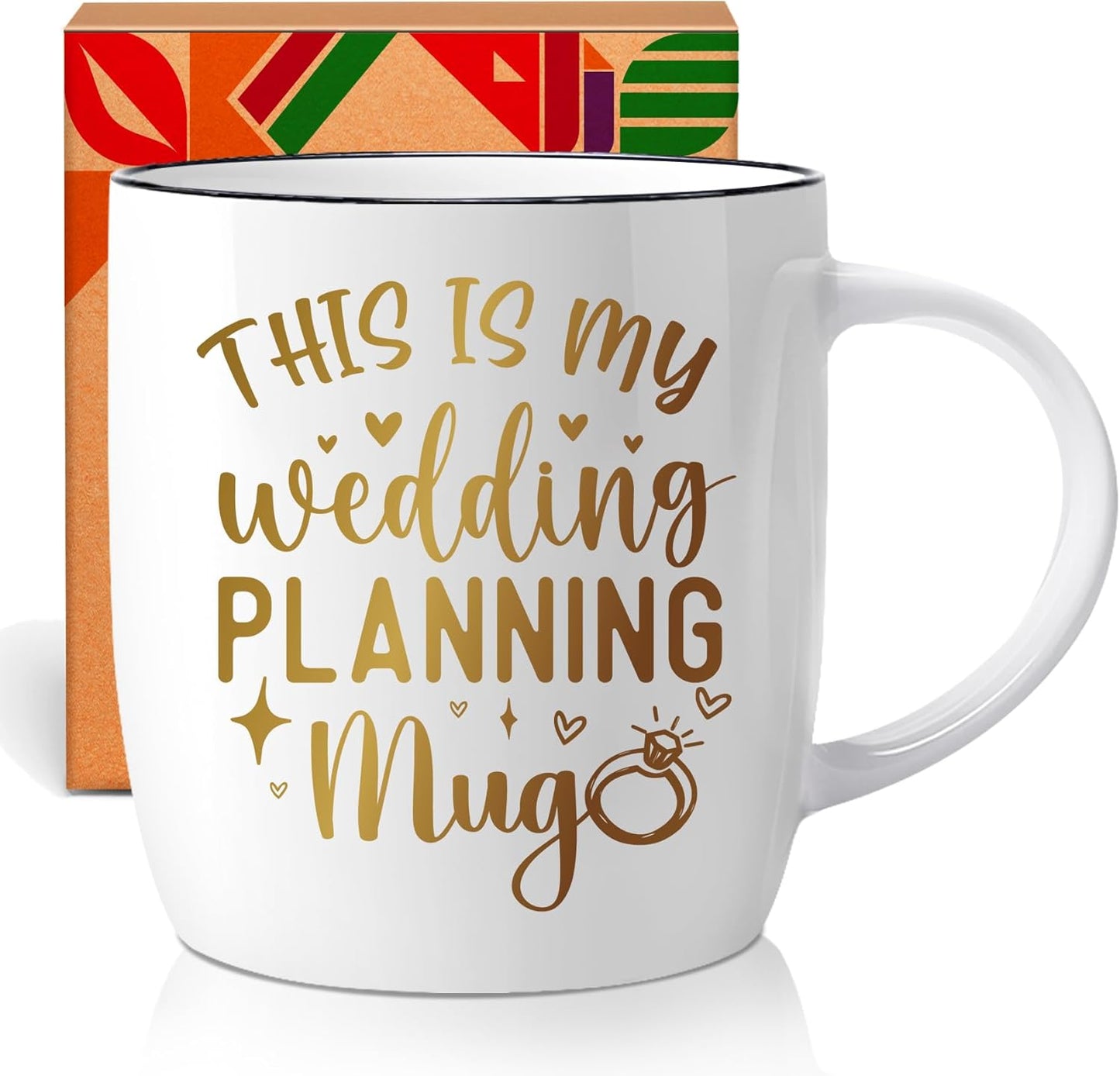 Taza cerámica bodas 13oz regalo novios compromiso
