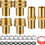 Set 4 Conectores Manguera Jardín Latón 3/4pulg Kit Reparación