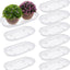 10 Bandejas Plástico 12x6pulg para Plantas Interiores