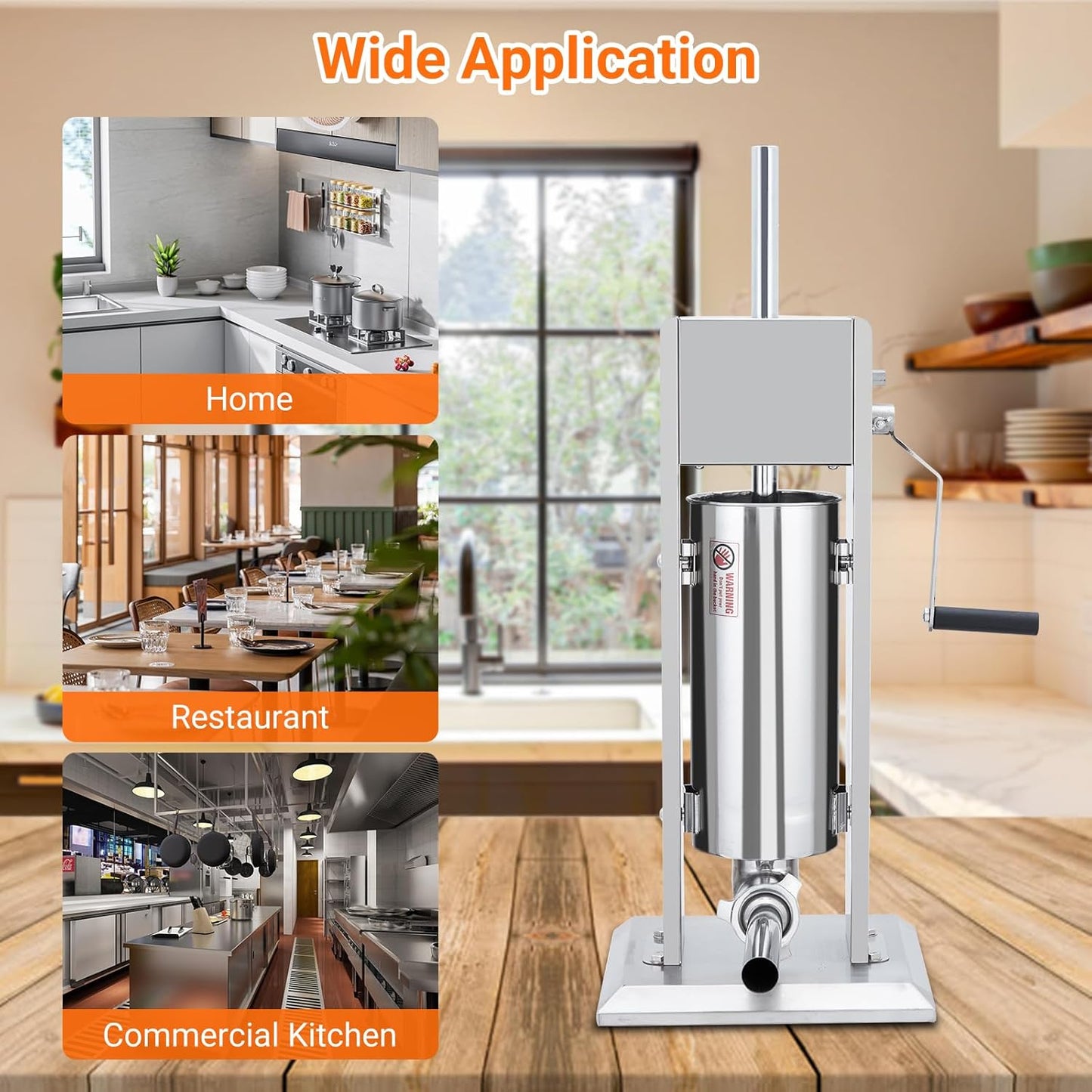 Máquina manual para hacer salchichas acero inox 22lb