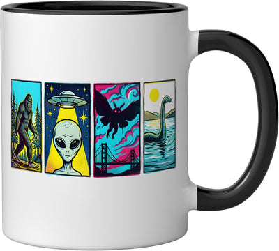 Taza de cerámica alienígena Retro Cryptid Bigfoot Loch Ness