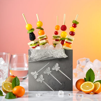 200 Palillos Plástico Transparente para Cócteles y Aperitivos