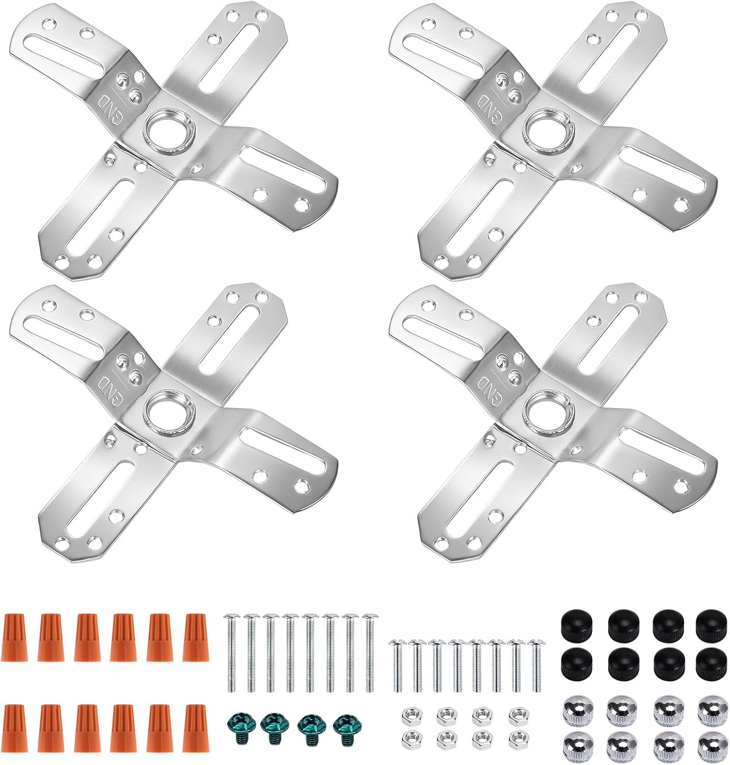 Set 4 soportes lámpara ajustables para caja 4pulg