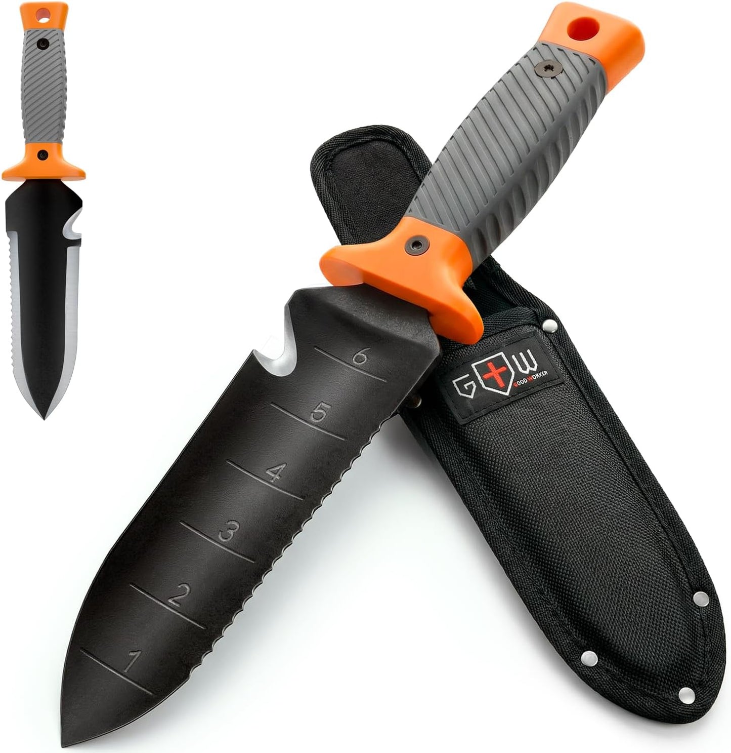 Cuchillo jardín 7pulg acero inox multiusos con vaina