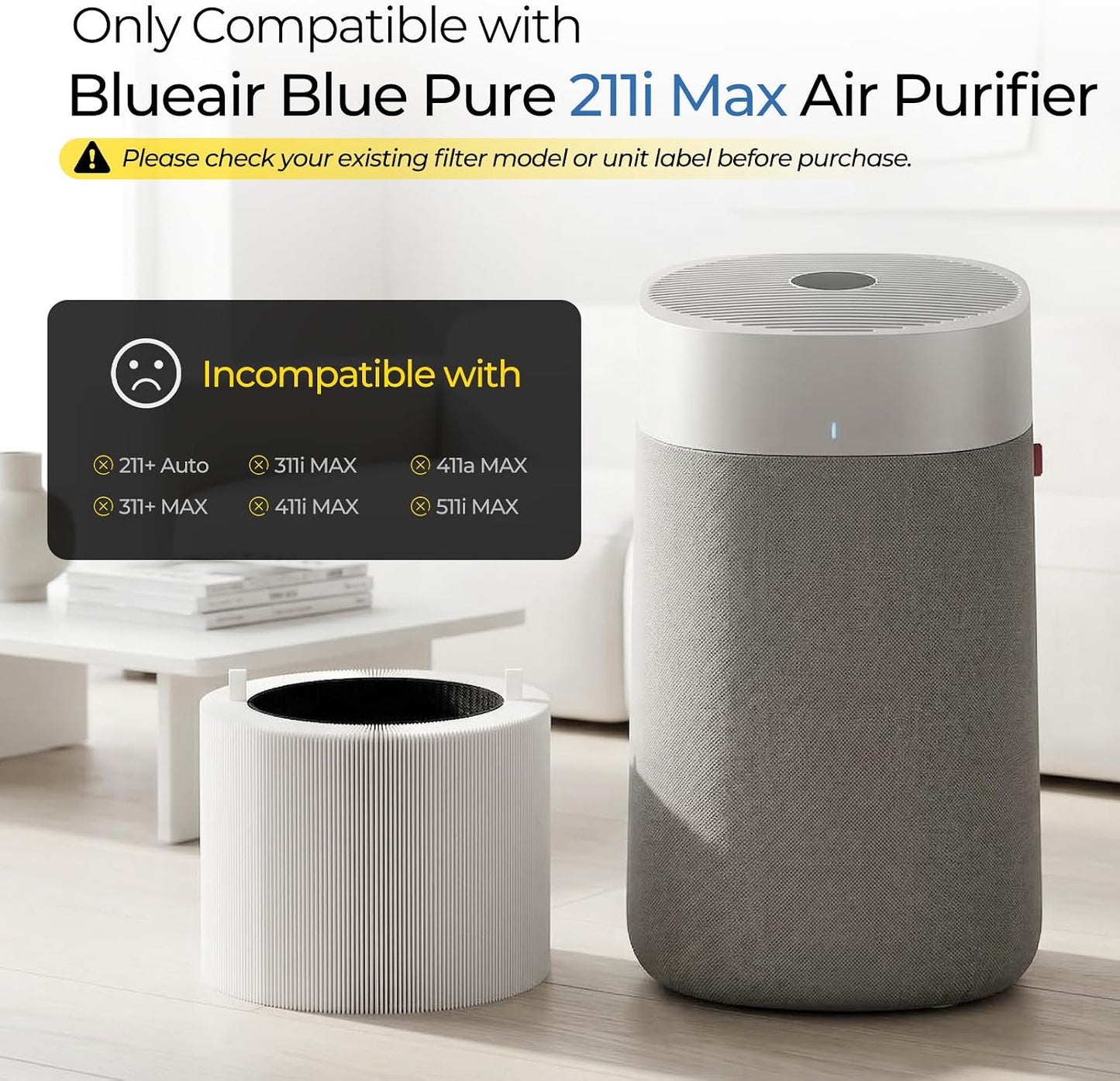 2 Filtros Repuesto Blue Pure 211i Max H13 HEPA