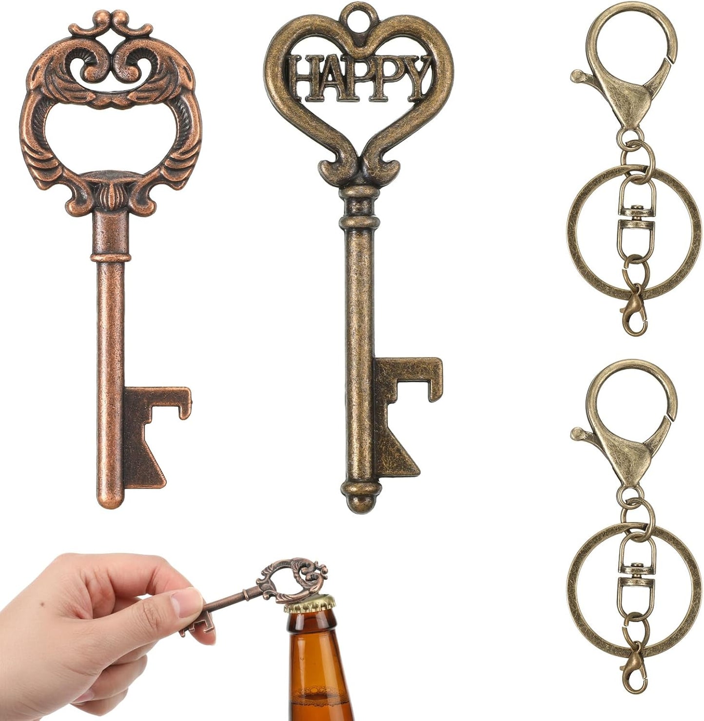 2 Abridores botella llave vintage para barman