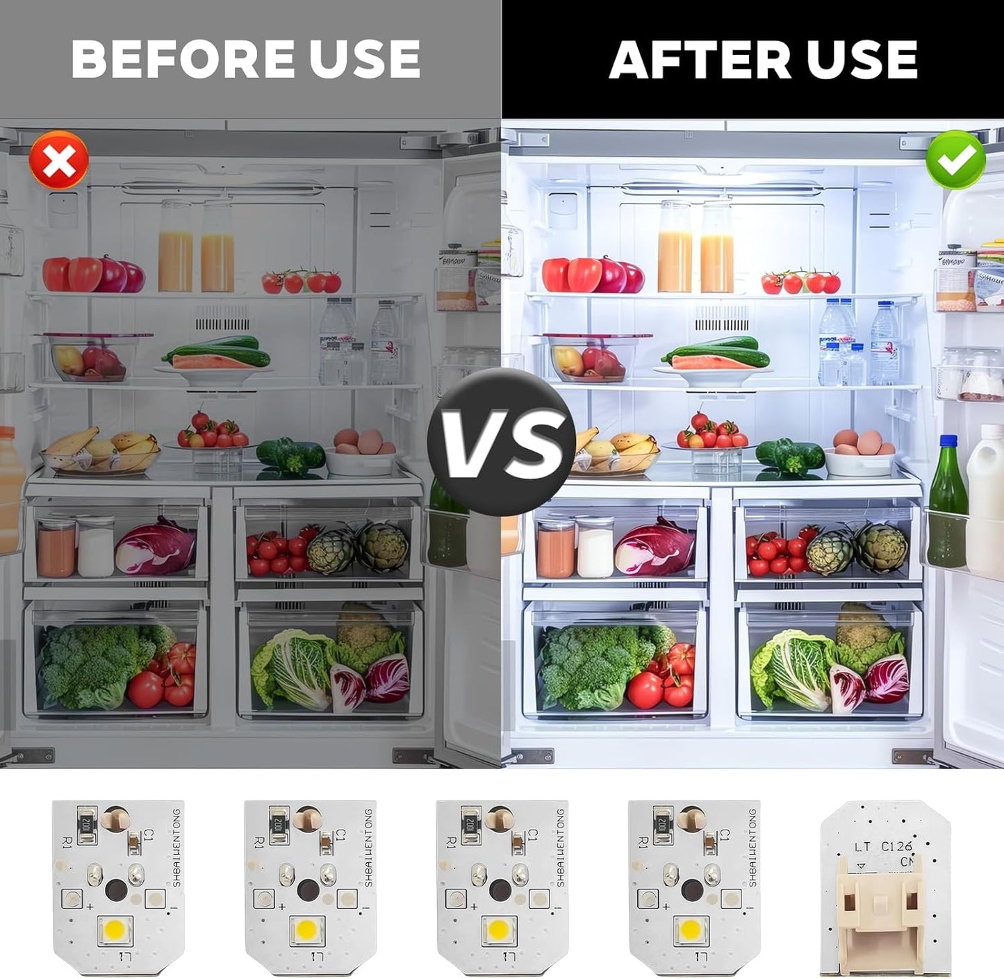 5 Pzas Luz LED para Refrigerador GE