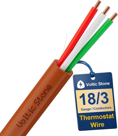 Cable HVAC termostato 18 AWG 3 conductores cobre sólido