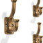 3 Ganchos Latón Antiguo Pared Dormitorio Colgador Ropa