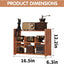 Soporte tazas café madera nogal 3 niveles
