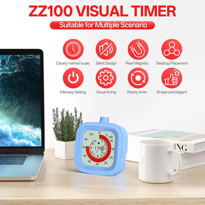 Temporizador visual digital para niños 12 horas negro