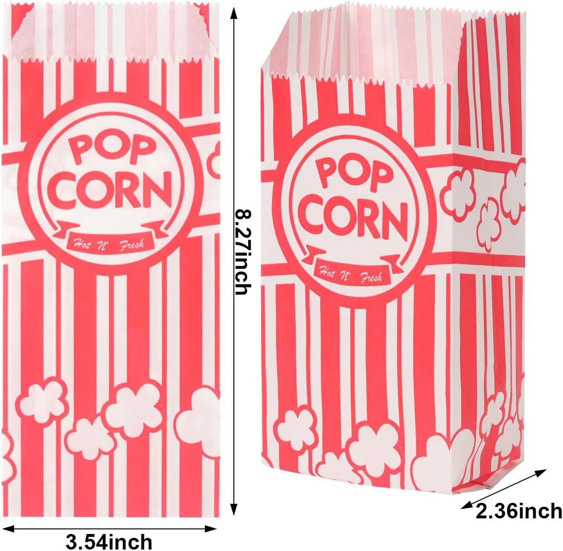 300 Bolsas Palomitas 1oz A prueba de grasa