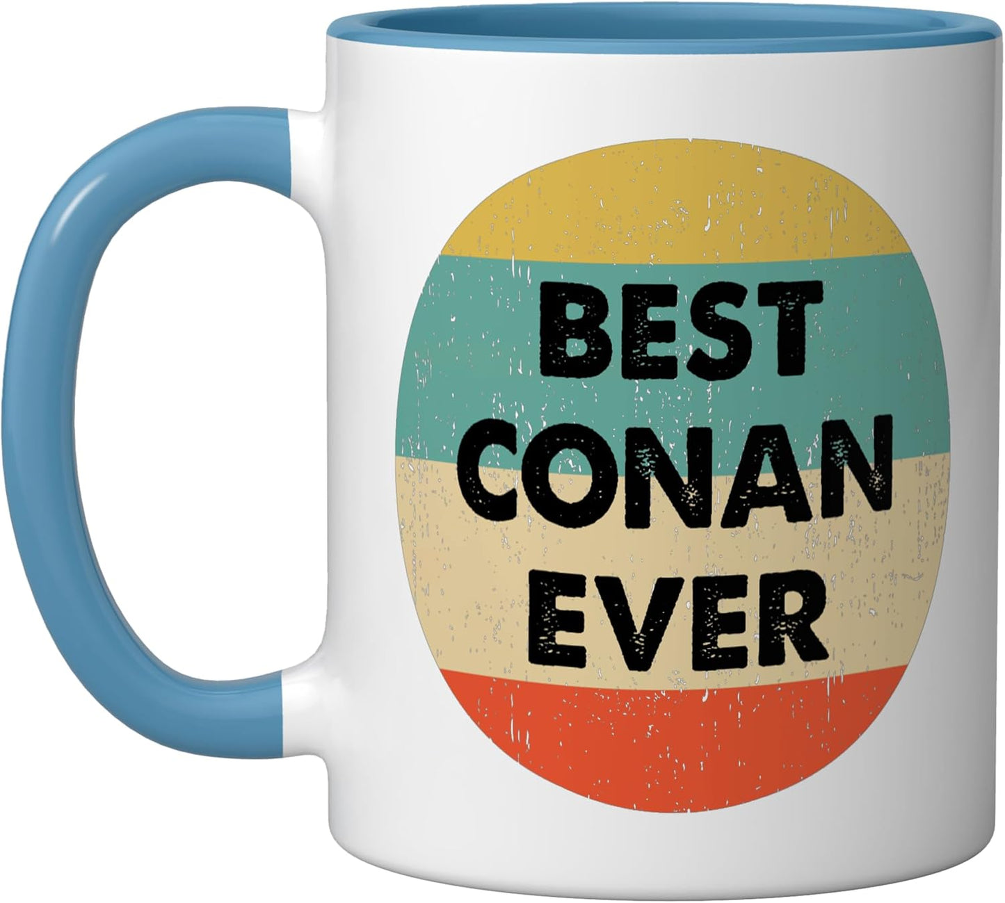 Taza cerámica Conan Name azul/blanco