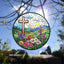Atrapasoles vitral 8pulg para ventana jardín bautismo