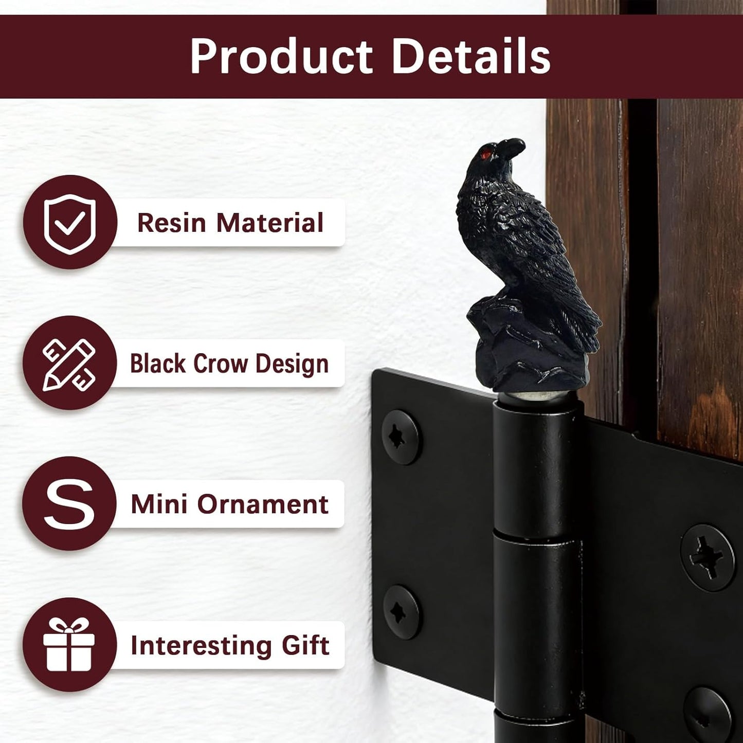 Cubierta magnética para bisagra Black Raven paquete de 10 cubiertas de resina gótica