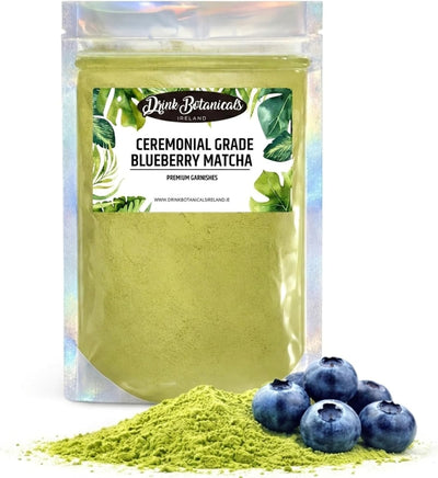Polvo matcha de arándanos grado ceremonial vegano sin gluten