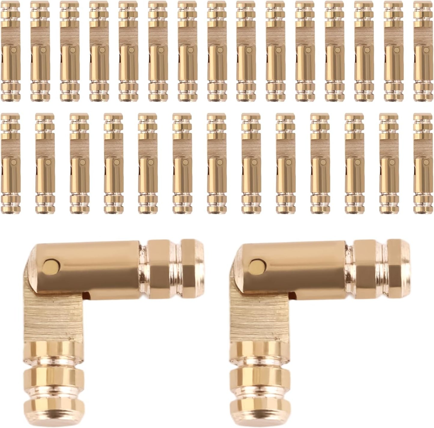 30 Bisagras Cilindro Ocultas Latón 0.79x0.16pulg
