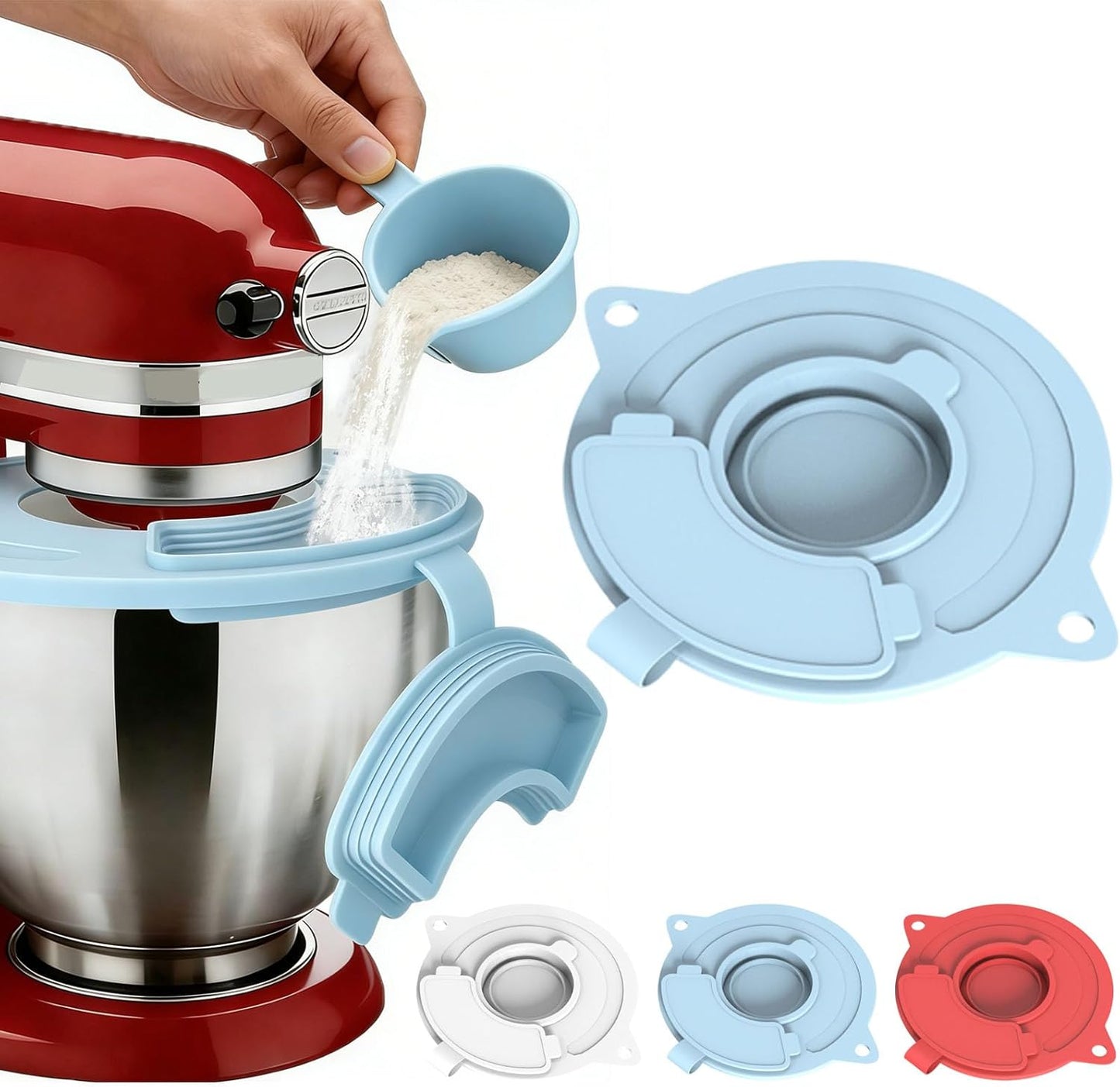 Protector silicona cubiertas tazones comp KitchenAid 4.5-5qt azul