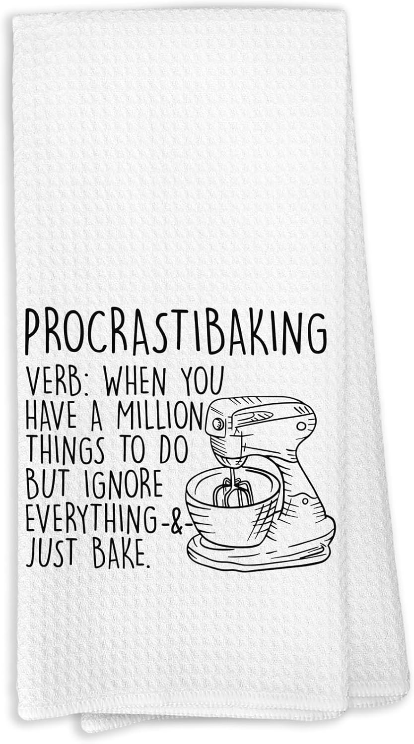Toallas de cocina para panaderos Procrastibaker, regalo para mujeres panaderas