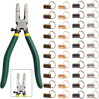 Juego accesorios llavero 40 pzas alicates vidrio verde