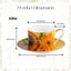 Set 2 Tazas Cerámica Expreso Apilables con Platillos