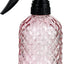 Botella pulverizadora vidrio 12oz boquilla ajustable jardín rosa