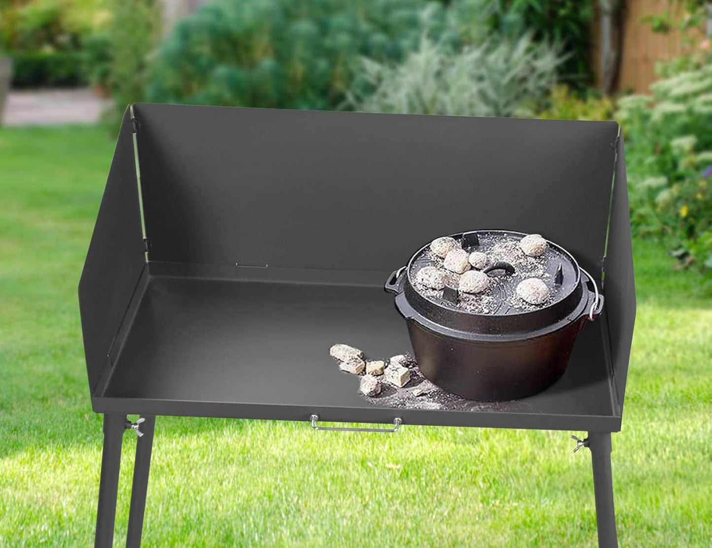 Mesa cocina campamento 30pulg parabrisas plegable 3 caras