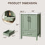 Mueble baño 24pulg fregadero madera puerta suave color verde