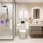 Set 6 accesorios baño oro cepillado acero inox