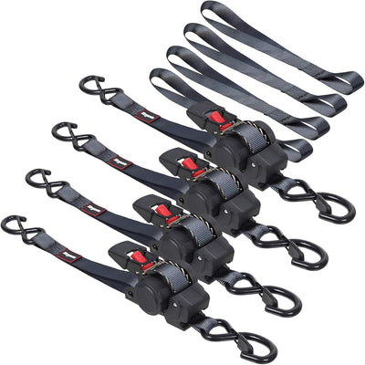 Correas trinquete retráctiles 12pies para moto camion barco
