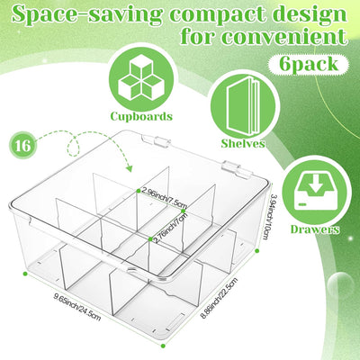 Organiz. bolsas té transparente para cocina y despensa