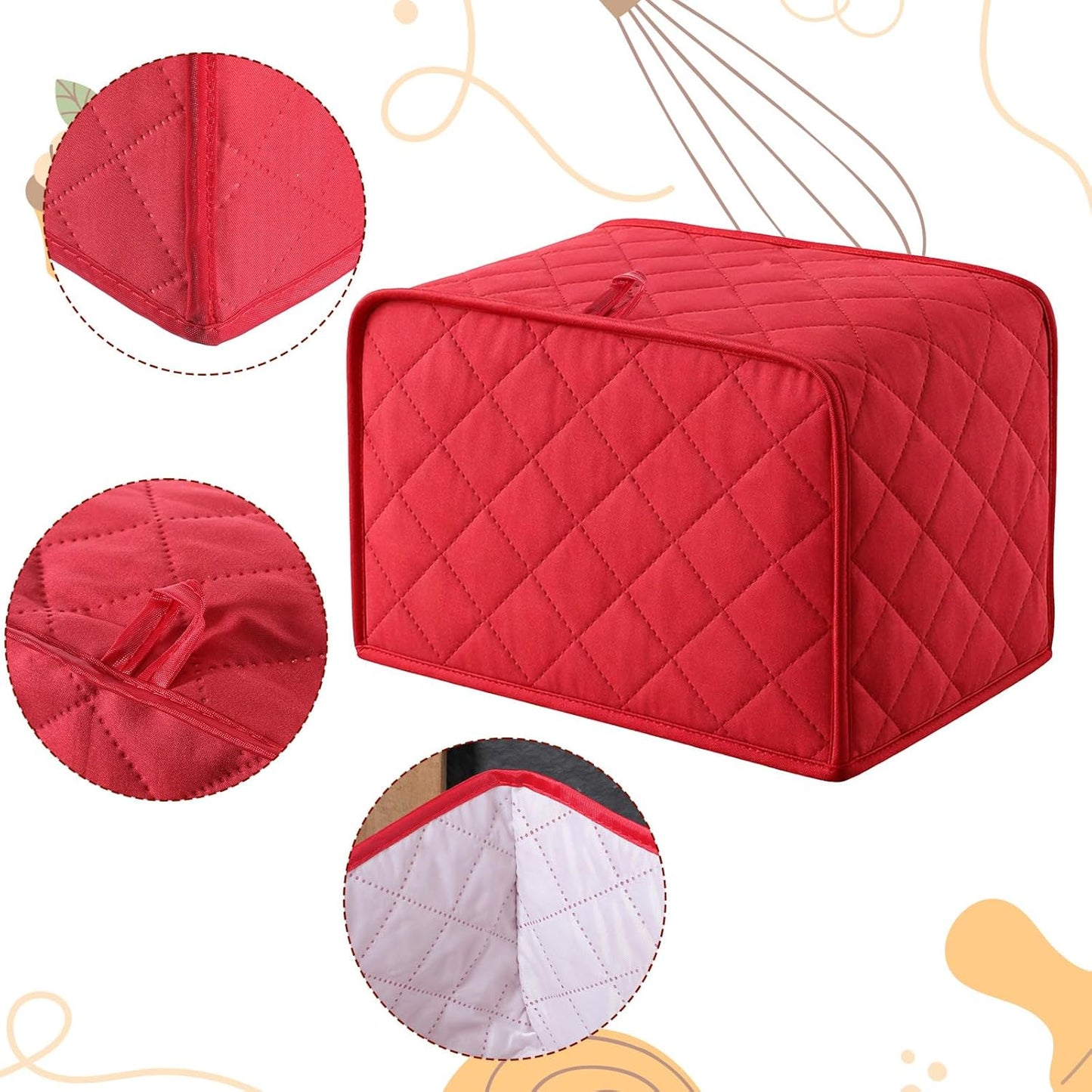Funda para tostadora 2 rebanadas universal negra acolchada