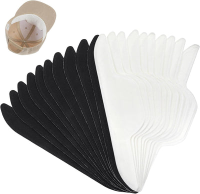 20 Almohadillas Sombrero NoSweat Adhesivas Blanco Negro