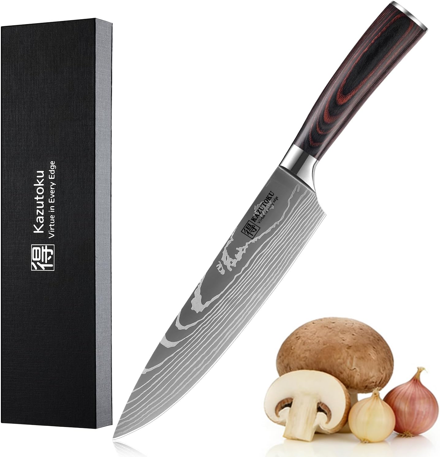 Cuchillo chef 8pulg acero inox alto carbono mango Pakka