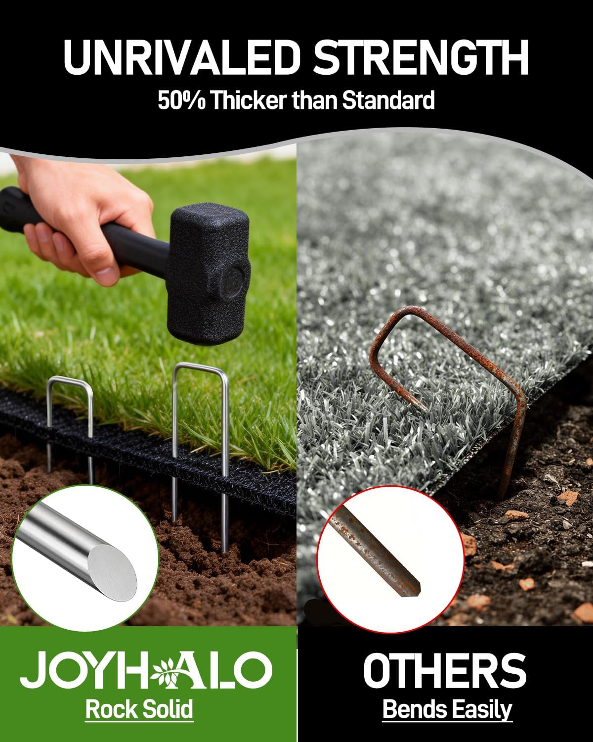 50 Estacas Jardín Galvanizadas 6pulg Resistentes