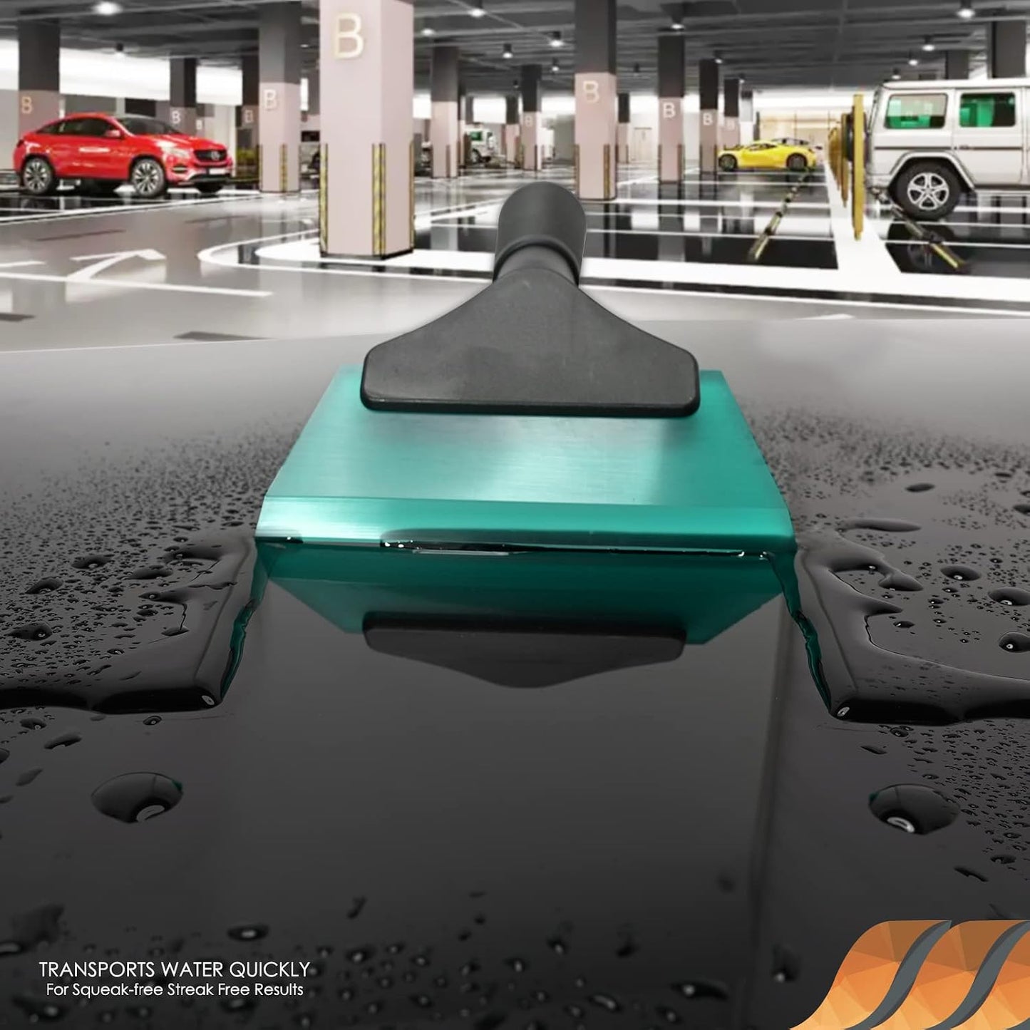 Escobilla goma 5pulg para limpieza vidrio auto espejo baño