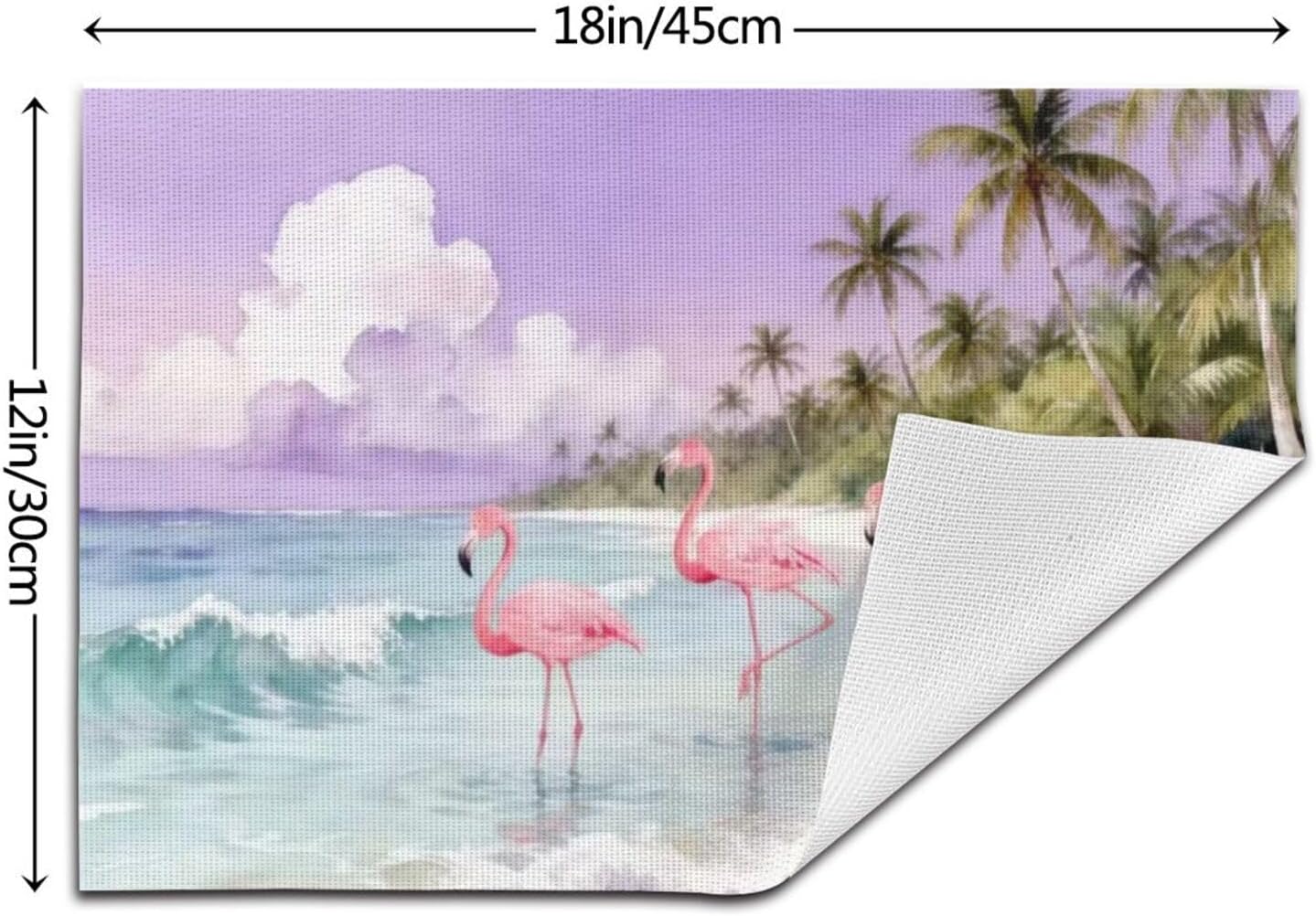 Set 4 Manteles Individuales Antiderrap 12x18pulg PVC