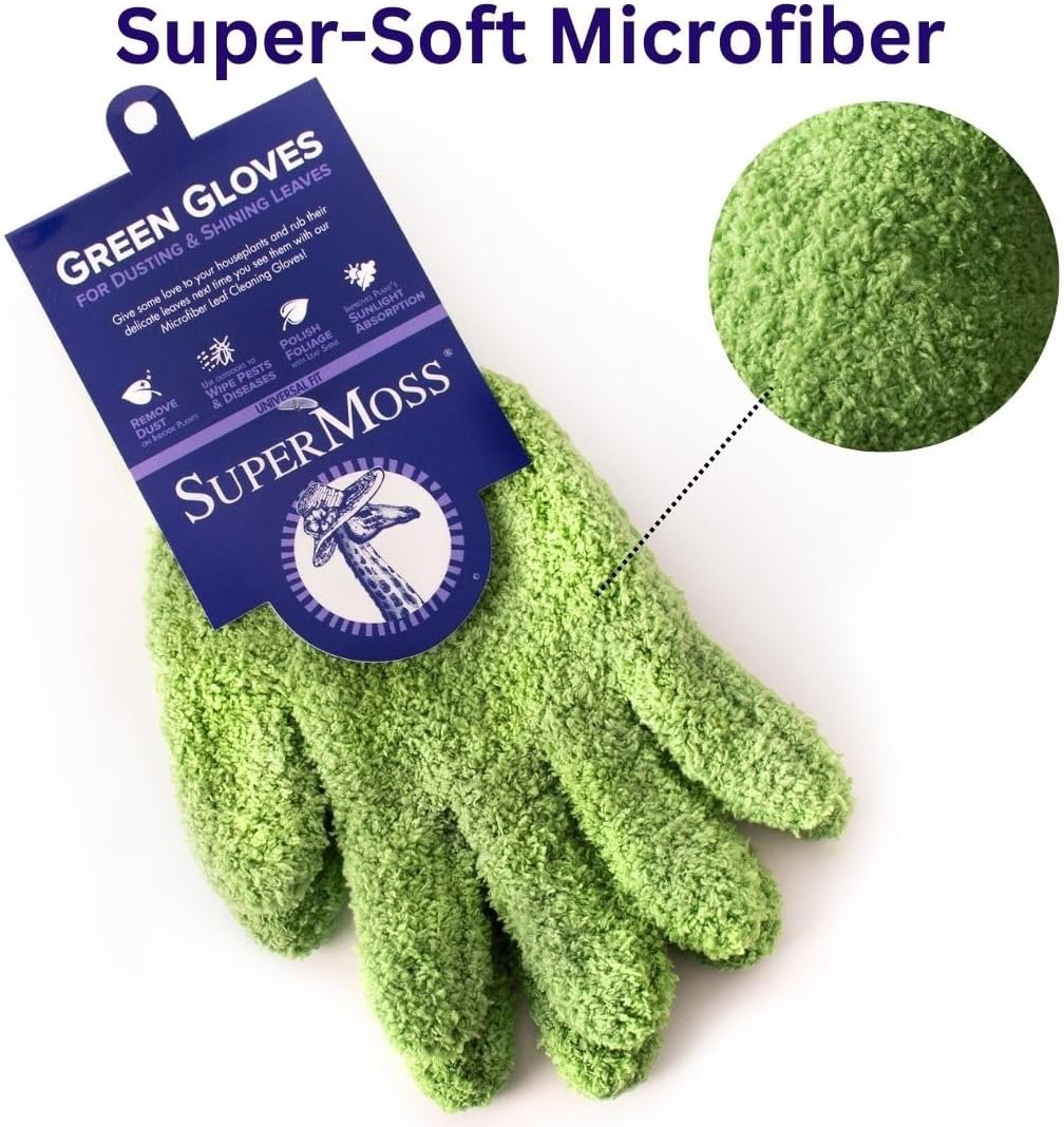 Guantes microfibra para limpiar plantas interiores reutilizables