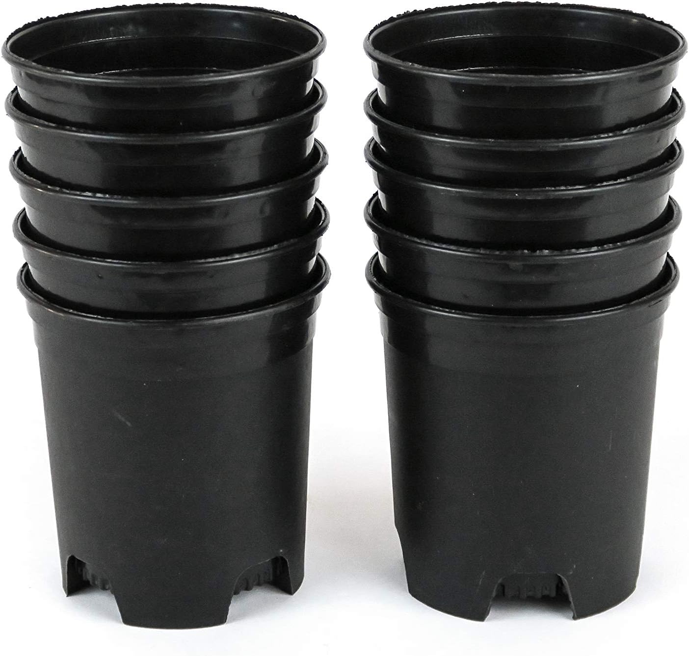 Macetas plástico 4pulg 10 pzas 0.25gal con drenaje