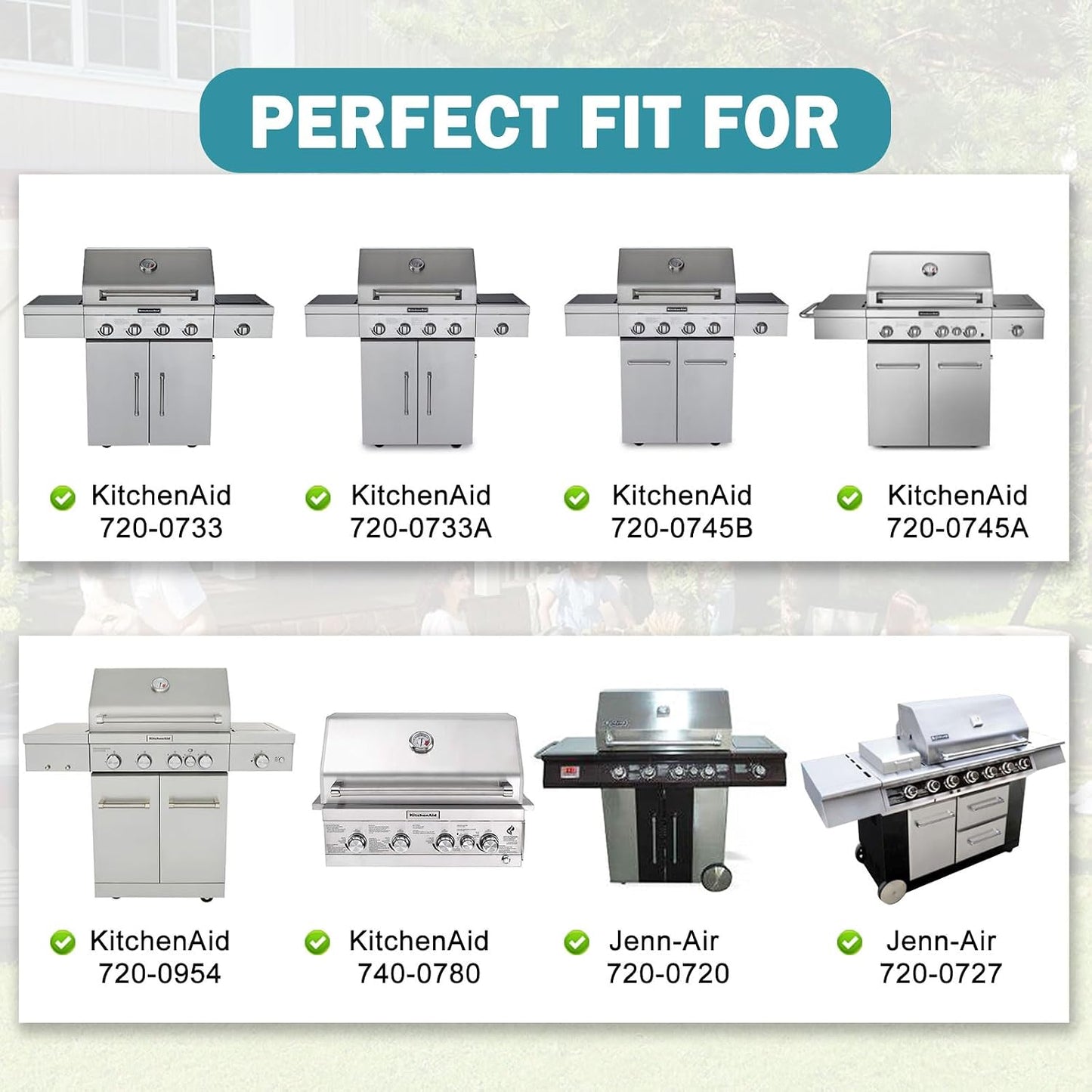 Repuesto placas calor quemador parrilla Kitchenaid