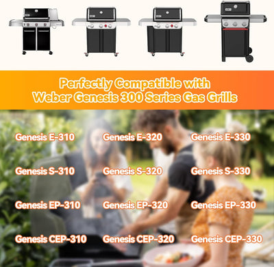 Kit repuesto parrilla Genesis 300 5 barras esmaltadas 2 deflectores