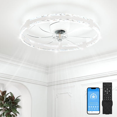 Ventilador techo bajo 24pulg LED regulable sin aspas dormitorio