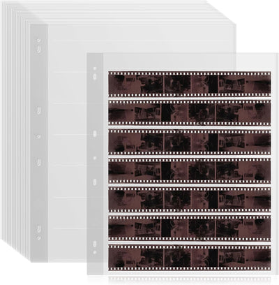 50 Fundas Película 1.378pulg Almacenamiento 7 Tiras 6 Marcos