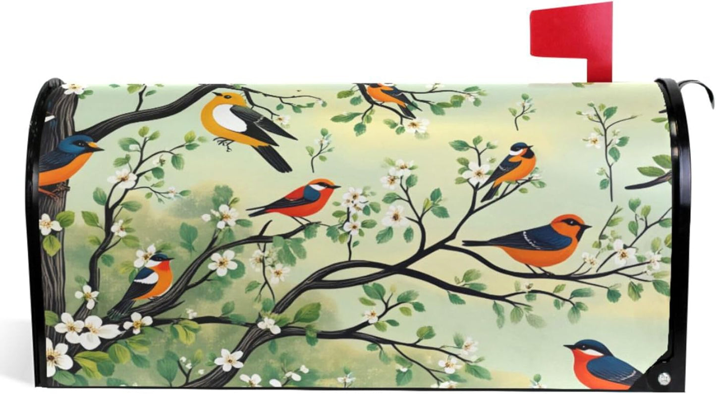 Fundas magnéticas para buzón diseño cerezo pájaro 21pulg