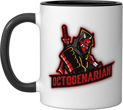 Taza Cerámica Cumpleaños 80 Años Negro/Blanco