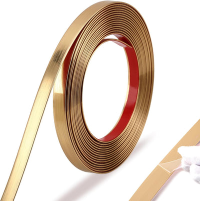 Moldura oro cepillado para pegar 16.4x0.3pulg