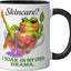 Taza Cerámica Humor Rana Negro/Blanco